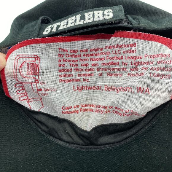 Vintage Pittsburgh Steelers Hat Cap Snap Back Black Yellow - Logo 7 NFL Football - Picture 6 of 11